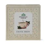 Organic India Exotic Brew Gift Box, 3 x 100 g with Tea Infuser