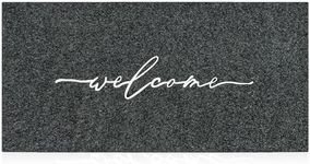 AAZZKANG Extra Large Doormat 120 x 45 cm Outdoor Welcome Rug with Durable Non Slip Rubber Backing Ultra Absorb Mud Front Door Mat for Entryway,High Traffic Areas