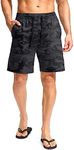 G Gradual Men's Swim Trunks Quick Dry Bathing Suit Beach Board Shorts for Men with Zipper Pockets and Mesh Lining, Grey camo, Large