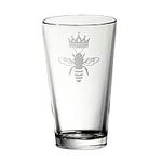 Queen Bee Beer Etched Glass (Pint)