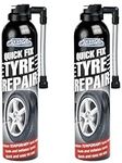 2 X QUICK FIX CAR EMERGENCY FLAT TYRE INFLATE PUNCTURE REPAIR KIT