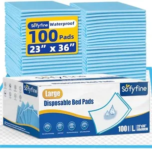 SOFYFINE 100 Count Chucks Pads Disposable 23"x36", Leakproof Adults Incontinence Bed Pads, Waterproof Underpads for Elderly, Extra Large Puppy Pee Pad, Baby Changing Liner