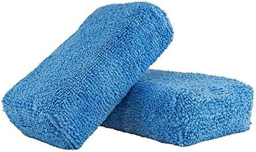 Chemical Guys MIC_292_02 Premium Grade Microfiber Applicator, Blue, Pack of 2