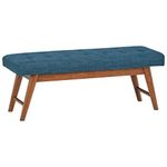 Amazon Basics Modern Haraden Upholstered Button-Tufted Bench, 44" W, Navy (Previously Rivet brand)