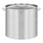 Royal Catering Induction Pot Stockpot with Lid RCST-50E (48 L, Stainless Steel, Pouring Rim, for Induction, Gas and Electric and Other Cooking Plates)