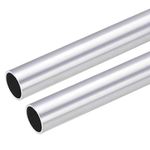 uxcell 6063 Aluminum Round Tube, 22mm OD 19mm Inner Dia 300mm Length Seamless Straight Tubing 2 Pcs