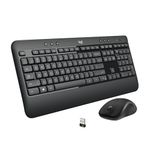 Logitech MK540 Advanced Wireless Keyboard and Mouse Combo for Windows, 2.4 GHz Unifying USB-Receiver, Multimedia Hotkeys, 3-Year Battery Life, for PC, Laptop