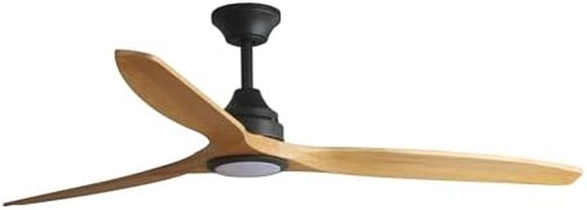 FARO BARCELONA Ventilateur DC ALO L led noir en bois DC CCT réglable