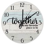 Together is Our Favorite Place to Be Clock Bible Verse Wall Clock Religious Quote Art Wooden Clock Christian Inspirational Saying Rustic Wood Clock Christian Thanksgiving for Her