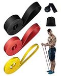 MOXTOYU 3 Pieces Resistance Bands Gym Bands Resistance for Exercise Strength Training with Door Anchor and Tote Bag Easy to Carry Pull Up Bands Yoga Stretch Toning Pull Up Resistance Band