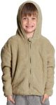 Mad Dog Boys Fleece Sherpa Jacket, Cozy Soft Zip Winter Hoodie Sweatshirt for Kids & Toddlers Age 2-11 Y, 8-9 Y, Olive