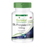 Fairvital | DL-phenylalanine 500mg - Bulk Pack for 3 Months - Vegan - HIGH Dosage - 90 Tablets - DLPA