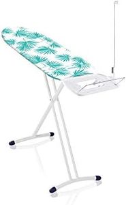 Leifheit Tabla de planchar plegable Air Board Express M Solid Palm Leafs, mesa de planchar estable y ligera, tabla de planchado regulable en altura