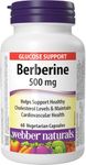 Webber Naturals Berberine 500 mg, 60 Capsules, Supports Healthy Glucose Metabolism and Cardiovascular Health, Vegan