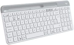 Logitech K580 Slim Multi-Device Wireless Keyboard, Off-White