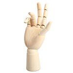 Chrome Wooden Art Mannequin Hand Model - Perfect for Drawing, Sketch, etc.(Male Hand) Size-12"Inch