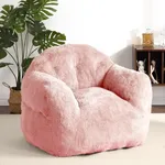 GarveeHome Bean Bag Chair, 39" Bean Bag Couch for Adults Kids, Pink Bean Bag Chair Soft Beanbag Chair Foam Filled Lazy Floor Sofa Beanbag Sofa Chair with Armrests for Living Room