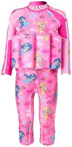 ELUCKFACE Baby Kids Floatation Suit Float One-Piece Swimwear Buoyancy for Girls Boys 50+Pink 7-8years