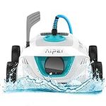 AIPER Robotic Pool Vacuum, Automatic Pool Cleaner with 150W Powerful Dual-Drive Motors, 33ft Floating Swivel Cord, Bottom Brush, 180μm Filter Density, Ideal for Above Ground Flat Pool Clean - Orca 800