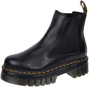 Dr. Martens Audrick Chelsea, Botas de Combate Mujer, Black Nappa Lux, 40 EU