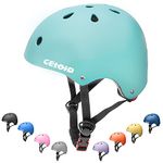 CELOID Kids Bike Helmet,Youth Skateboard Helmets for Age 8-10-12-14 Years Boy Girls,Adjustable Multi-Sport Bicycle Skateboarding Football Roller Skating Scooter Rollerblade Balance Bike Helmet,L-blue