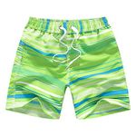 Boys Swim Trunks, Quick Dry Beach Swim Shorts Little Boys Bathing Suit Swimsuit with Mesh Lining, 3-14 Years (3-4 Years, Green)