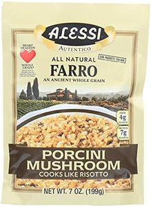 Alessi Autentico, Premium Seasoned Roman Grain Farro, Cooks Like Risotto, Heart Healthy, Easy to Prepare, 7oz (Porcini Mushroom, Pack of 6)