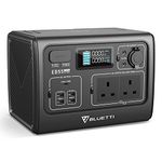 BLUETTI EB55 Portable Power Station Solar Generator with 537Wh LiFePO4 Battery 700W Inverter AC 230V / DC 12V / USB Outlets Outdoor Backup Power Supply for Travel Camping Campervan