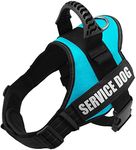 Fairwin Service Dog Vest-No-Pull Dog Harness with Handle Adjustable Reflective Patches in Training Vest Harness for Small Medium Large Breed Outdoor Walking