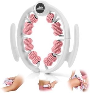 Terrepulse Anti Cellulite Roller & Lymphatic Drainage Massager | Deep Tissue Fascia Blaster & Muscle Roller | Tool for Sore Arms, Legs, Shoulders, Stomach & Buttocks (Pink)