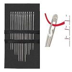 Tiny Deal Self Threading Needles Pack of 12 (Silver, 3 Different Sizes Needles Set)