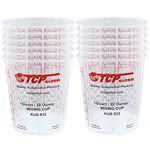 Custom Shop Pack Of 12 each 32 Ounce Paint Mix Cups with calibrated mixing ratios on side of cup