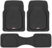 Motor Trend 923-BK Black FlexTough Contour Liners-Deep Dish Heavy Duty Rubber Floor Mats for Car SUV Truck & Van-All Weather Protection, Universal Trim to Fit