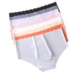 Osceola Ice Silk Soft Panties Women's Seamless Fitness Butt Lifting Panties Sporty Brief Mid Waist Cotton Women's Panties (Multicolor)