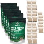 REPELEM Rat & Mouse Repellent Peppermint Oil Sachets - Natural Mice Repellent & Rat Deterrent for Homes, Cars & Caravans, Long-Lasting Cruelty-Free Rat Poison Alternative (30 Sachets)