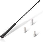 Eightwood Universal Car Aerial Replacement，AM/FM/DAB Roof Car Radio Antenna Mast，Rod Car Aerial，Screws M4 M5 M6，40cm