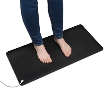 Grounding Mat with 15ft Grounding Cord, 11.8x39inch, Grounding Bed Mat, Ultra Soft PU Leather, Grounding Therapy Improve Fitness Grounding Foot Mat, Relieve Anxiety and Pain