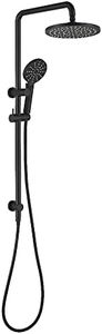 Decaura WELS 9" Rain Shower Head Swivel 2 in 1 Rail Set 3-Mode Handheld Shower System