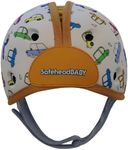 SafeheadBABY Award-Winning Infant Safety Helmet Baby Helmet for Crawling Walking Ultra-Lightweight Baby Head Protector Expandable and Breathable Toddler Head Protection Helmets - Cars Orange