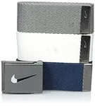 Nike Men's 3 Pack Golf Web Belt, Wh