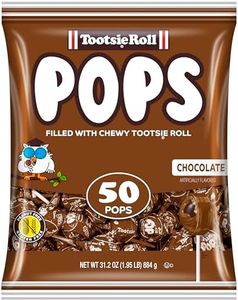 Tootsie Pops Single Flavor Bag - Chocolate Flavored Lollipops with Chocolatey Center - Individually Wrapped Hard Candy - Brown Candy - Peanut Free, Gluten Free, 50 Count (Pack of 1)