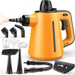 Steam Cleaner, Hand Held Steamer for Home Car, 10 Accessories Carpet Furniture Cleaner Machine, Portable Steaming Cleaner for Couch Grout Upholstery Floor Window Glass Bathroom Toilet Shower Kitchen