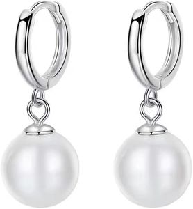 Orecchini Perle Orecchini Cerchio Argento 925 Orecchini Anallergici Donna Orecchini Perla Donna 10mm 1 Paio