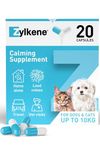 Zylkene Calming Supplements for Cats & Dogs up to 10kg 75mg | Promotes Relaxation | Helps Pets cope with Short-Term challenging situations: Loud Noises | Easily Administered | 20 Capsules