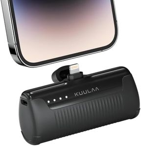 Kuulaa Power Bank 4500mAh 12W, Portable Charger for iPhone, Powerbank Battery Bank Compatible with iPhone 14/13/12/11/XR/XS/8/7/6 - Black