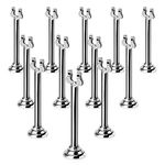 12 pcs Table Menu and Card Holder Stand Hard Clip,Heavy Cast Base 4" High