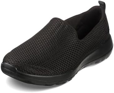 Skechers Women's Go Walk Joy Sneaker – 5GEN Cushioning, Air-Cooled GOGA Mat, Breathable Mesh Upper, Black, 6