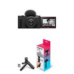 Sony ZV-1F Vlog Camera for Content Creators and Vloggers with Vlogger Accessory Kit, Small Black