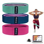 Innergy Fabric Resistance Band | Loop Bands for Workout | Hip Bands for Women & Men | Resistance Band for Legs, Booty & Arms Workout with 40+ Free Exercises | Set of 3 with Workout Guide & Carry Case