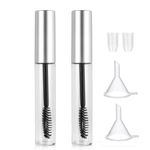 MAYCREATE® 10ml Empty Mascara Tube, 2Pcs Eyeliner Tube and Lip Gloss Tubes Rubber Inserts with Funnels Transfer Pipettes for Castor Oil, Ideal Kit for DIY Cosmetics